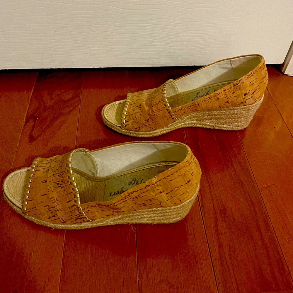 Jack Rogers cork wedges. Size 6.5. Worn 2x